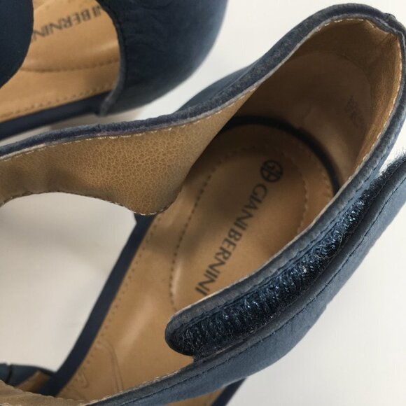 Giani Bernini Vira Blue Leather Sandals Size 9.5M - Picture 5 of 11